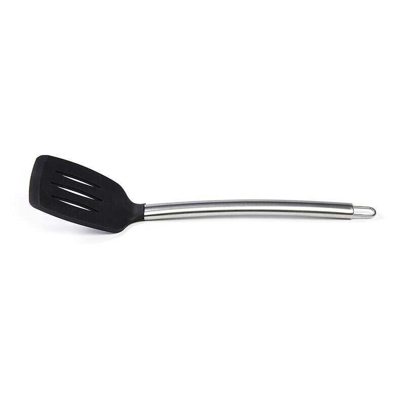 Biradlı BRD-0426 Çelik Saplı Silikon Spatula, 35 cm, Siyah - Biradlı