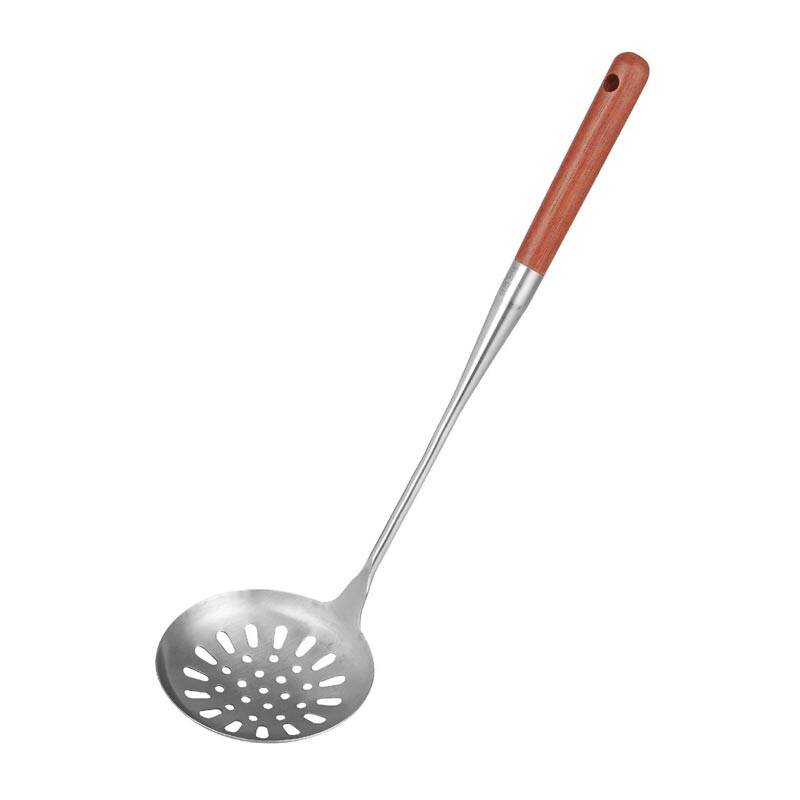 Biradlı BRD-0433 Wok Kevgir, 12x42 cm, Kırmızı Saplı - 1