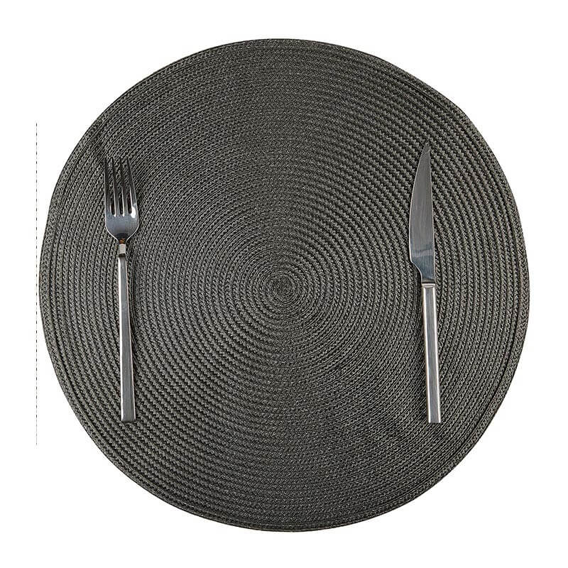 Biradlı BRD-1838 Yuvarlak PVC Amerikan Servis, 38 cm, Siyah - Biradlı