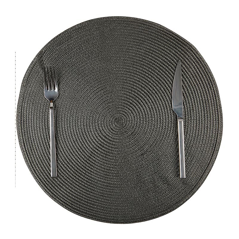 Biradlı BRD-1838 Yuvarlak PVC Amerikan Servis, 38 cm, Siyah - Biradlı