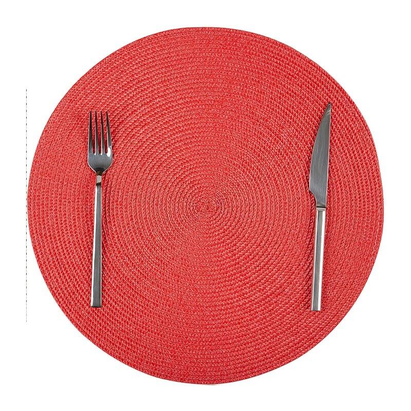 Biradlı BRD-1840 Yuvarlak PVC Amerikan Servis, 38 cm, Kırmızı - Biradlı