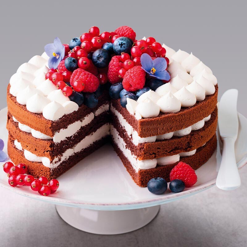 Biradlı BRD-259551 Ayaklı Melamin Kek ve Pasta Sunum Standı, 35 cm, Beyaz - Biradlı