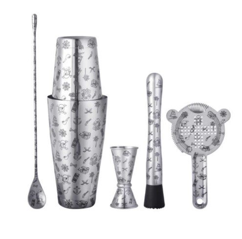 Biradlı BRD-3099 Tattoo Boston Shaker Set, 550/750 cl, 5 Parça - Biradlı