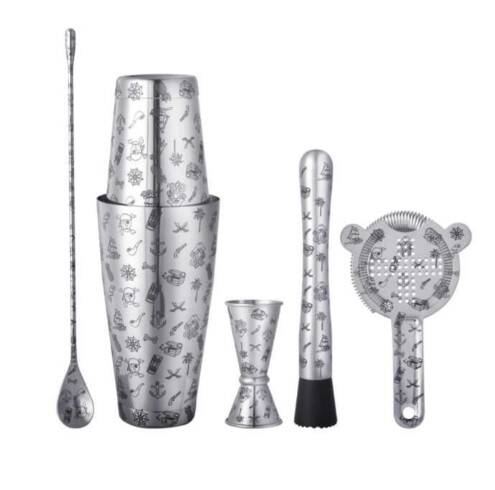 Biradlı BRD-3099 Tattoo Boston Shaker Set, 550/750 cl, 5 Parça - 1