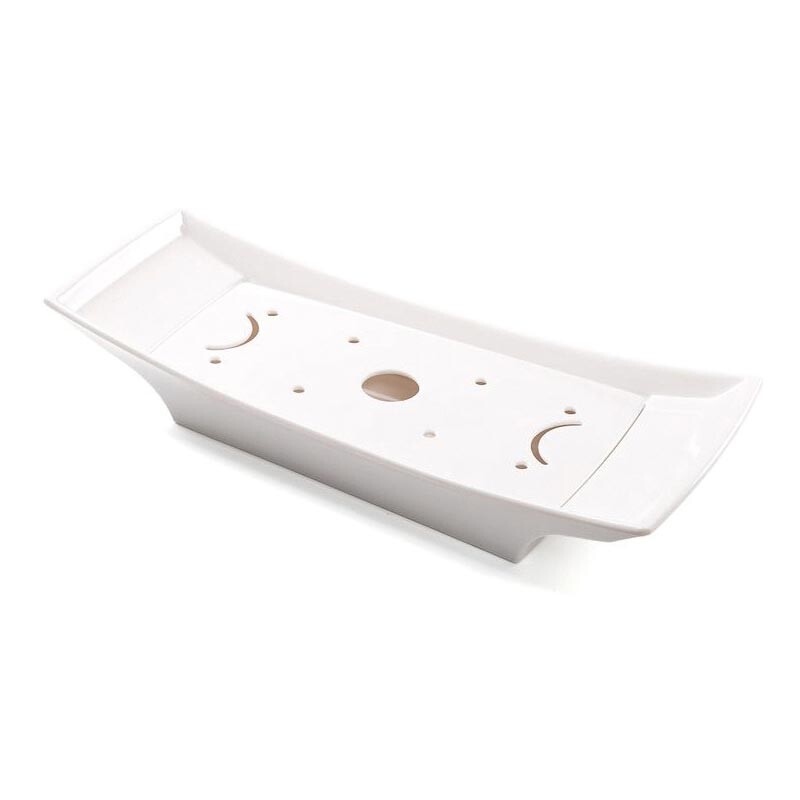 Biradlı BRD-449990 Melamin Kayık Soğuk Sunum Tabağı, 50x21x8.5 cm, Beyaz - Biradlı