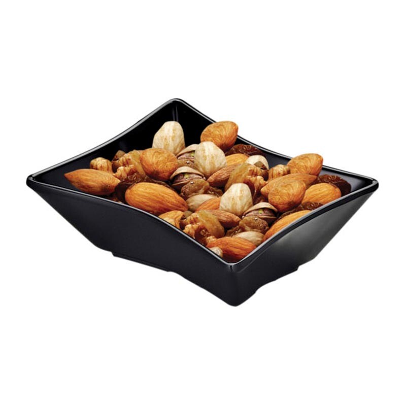 Biradlı BRD-516504 Açık Büfe Minimal Sos Tabağı, 11.5x7x4 cm, Siyah - Biradlı