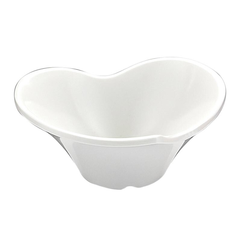 Biradlı BRD-517803 Çiçek Melamin Sunum Tabağı, 8x7x3 cm, Beyaz - Biradlı