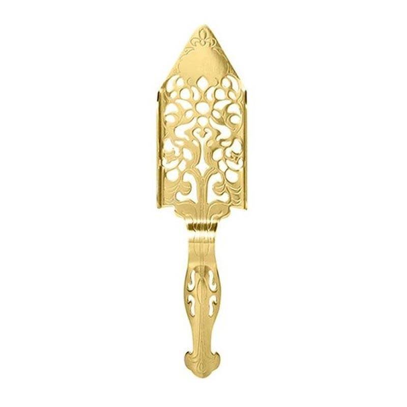 Biradlı BRD-EF190 Absinthe Kaşığı, Desenli, 16x4.1 cm, Altın - 1