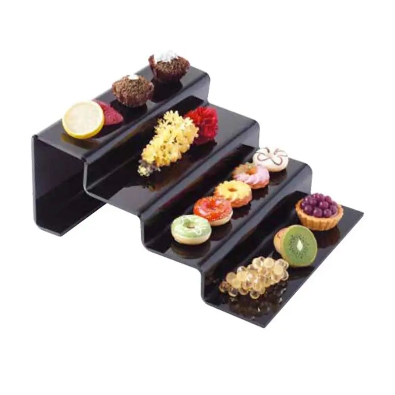 Biradlı BRD-ME-02 Açık Büfe Teşhir Standı, Pleksi, 29x34x14 cm, Siyah - 1