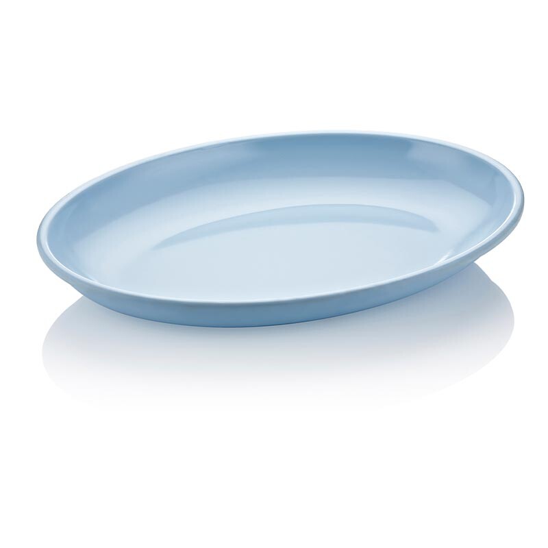 Biradlı FTS-1957 Oval Melamin Sunum Tabağı, 48x35 cm, Mavi - Biradlı