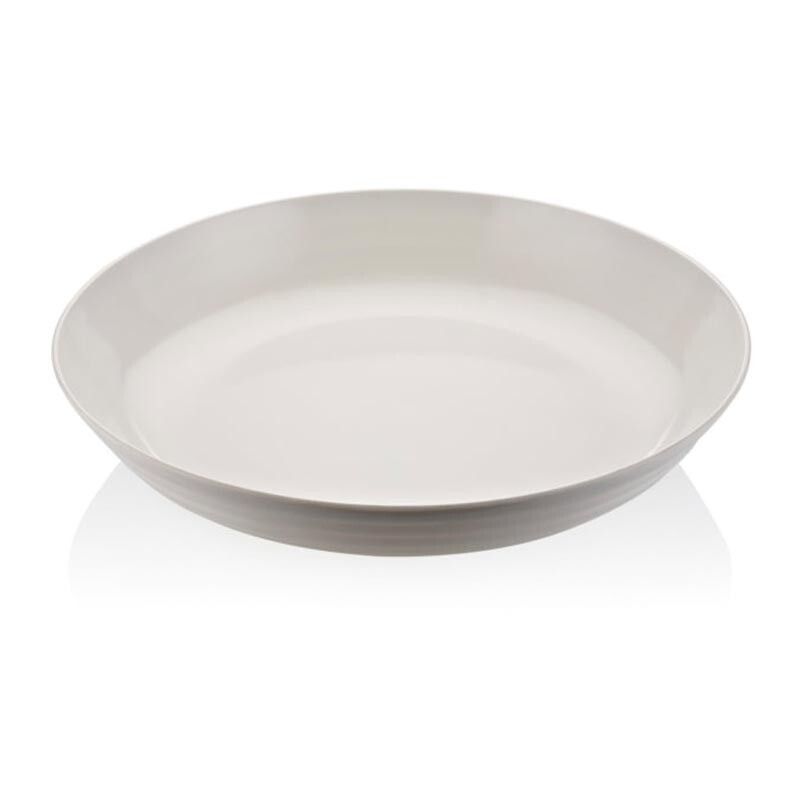 Biradlı FTS-1981 Yuvarlak Melamin Teşhir Tepsisi, 44x10 cm, Beyaz - Biradlı