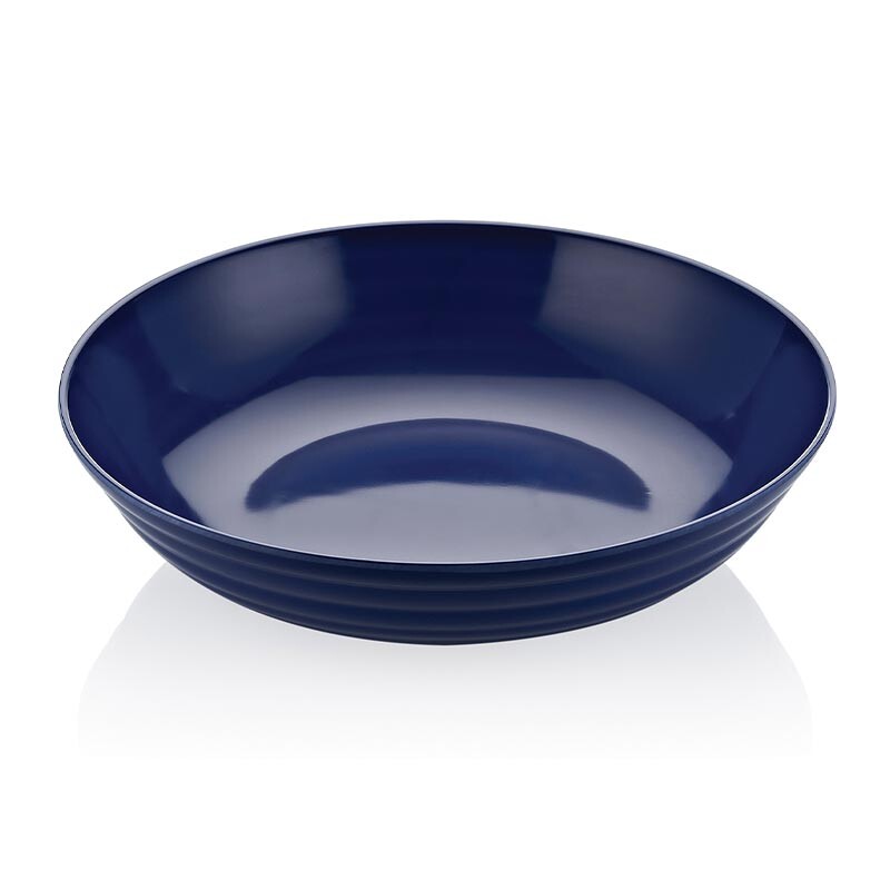 Biradlı FTS-1981 Yuvarlak Melamin Teşhir Tepsisi, 44x10 cm, Mavi - Biradlı