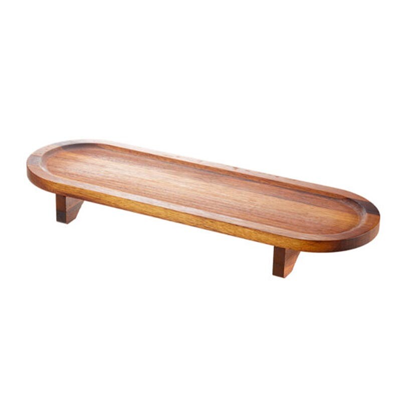 Biradlı Groovy İroko Ayaklı Ahşap Sunum Tahtası, 20x150 cm - Biradlı