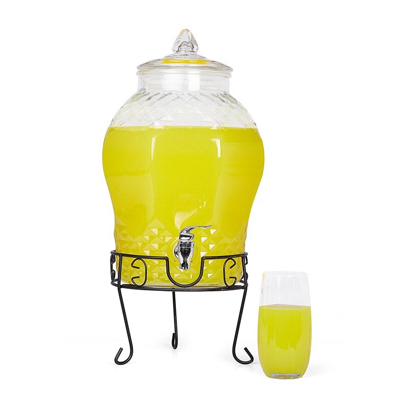 Biradlı GRV-0011 Musluklu Cam Şerbetlik, 10 Lt. - Biradlı