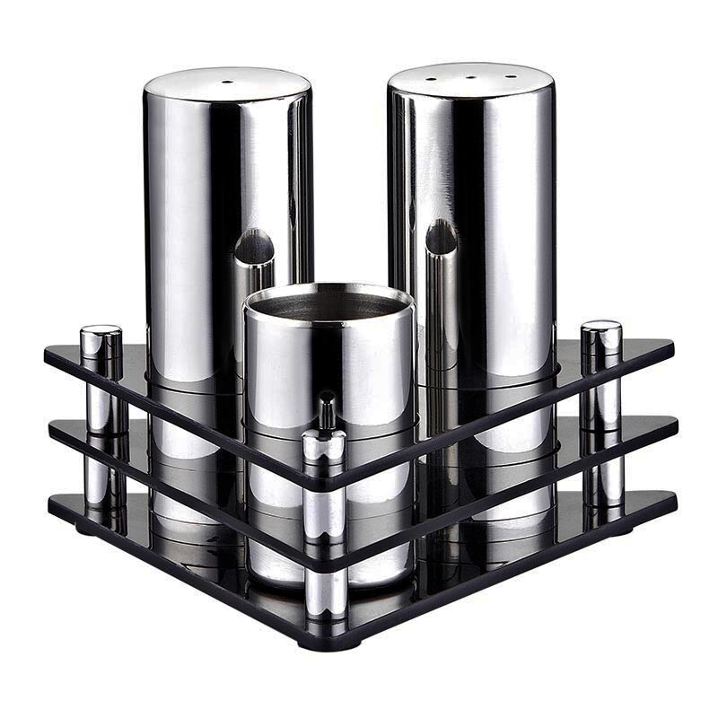 Biradlı GRV-01 Üçgen Mat Tuzluk Takımı, 3'lü - Biradlı