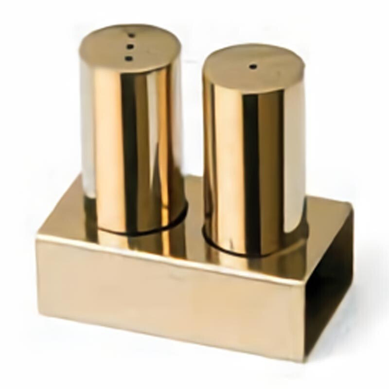 Biradlı GRV-104 Yuvarlak Kalın Tuzluk Takımı, 2'li, Altın - Biradlı