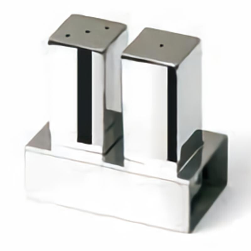 Biradlı GRV-106 Kare Parlak Tuzluk Takımı, 2'li - Biradlı