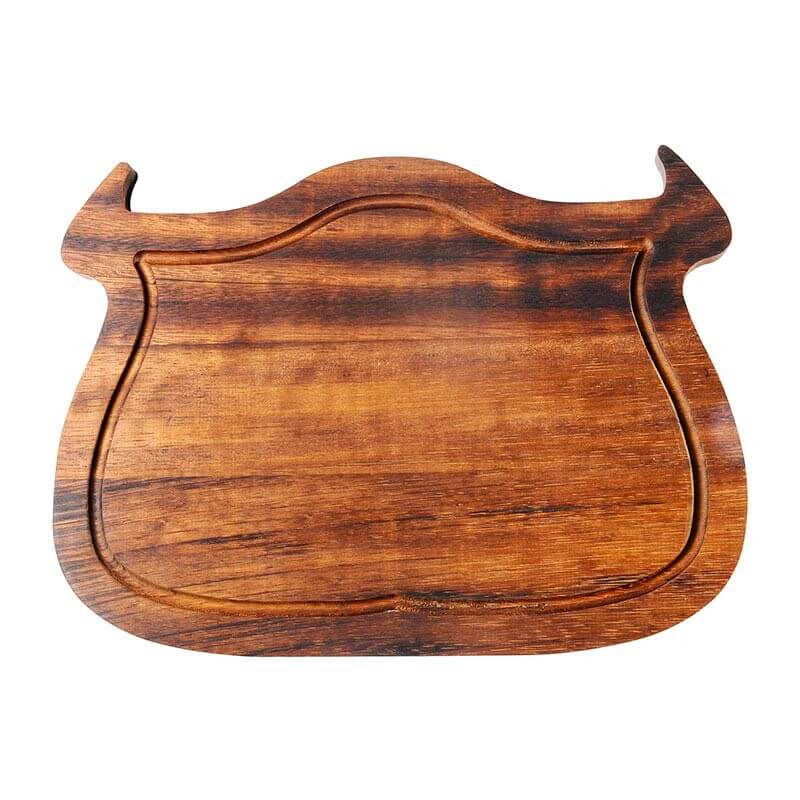 Biradlı GRV-1795 İreko Ahşap Et Sunum Tahtası, 37x27 cm - Biradlı
