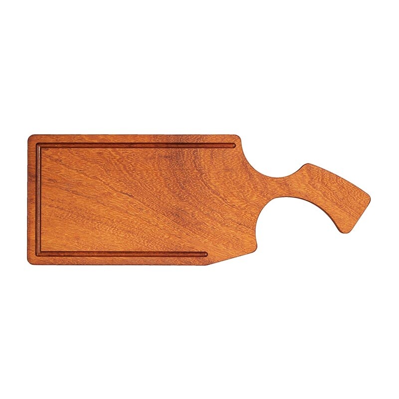 Biradlı GRV-1835 Asimetrik Iroko Peynir Sunum Tahtası, 50x19 cm - Biradlı