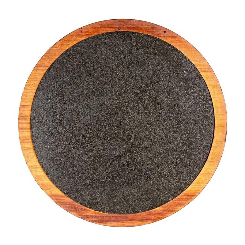 Biradlı GRV-1852 Yuvarlak Bazaltlı Steak Ahşap Sunum Tahtası, 30.5 cm - Biradlı