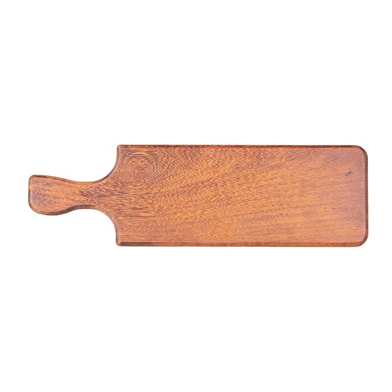 Biradlı GRV-1856 Kulplu Iroko Pide Sunum Tahtası, 50x15 cm - Biradlı