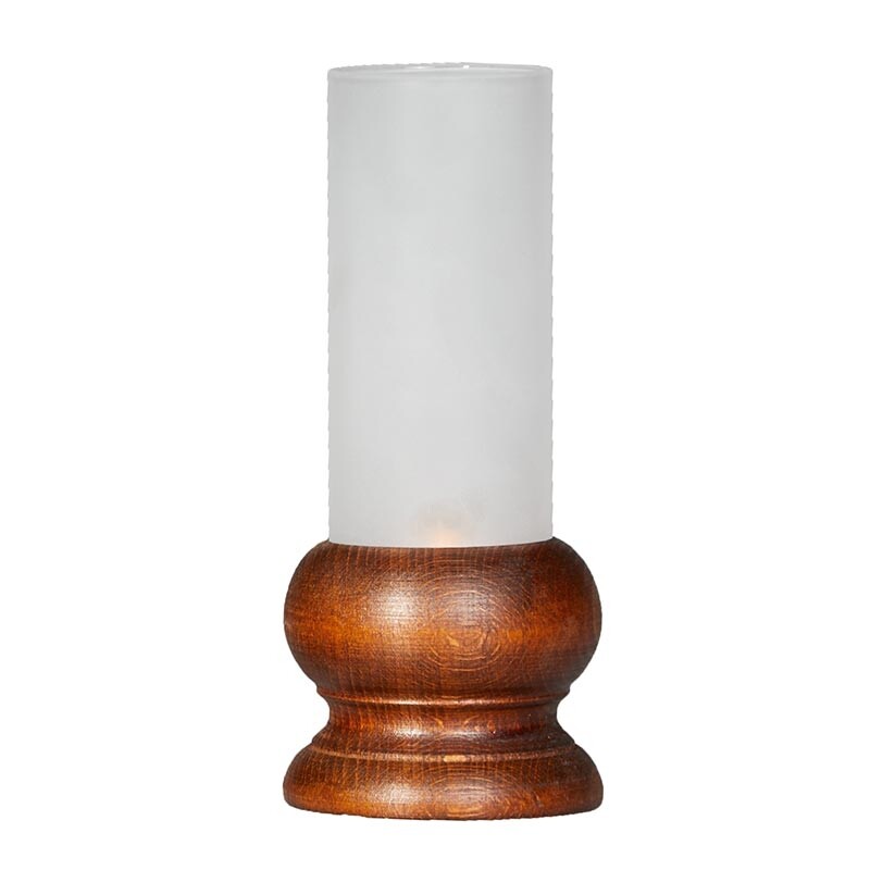 Biradlı GRV-1861 Ahşap Şamdan, 16.5 cm, Kahverengi - Biradlı