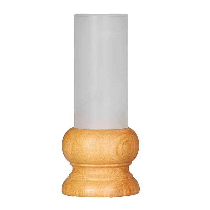 Biradlı GRV-1861 Ahşap Şamdan, 16.5 cm, Meşe - Biradlı