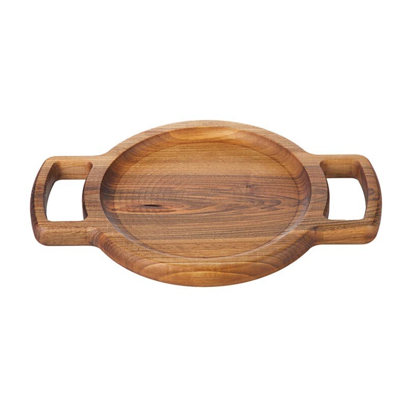 Biradlı GRV-1890 Çift Kulplu Sunum Tahtası, 34x24 cm, Ceviz - Biradlı