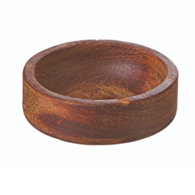 Biradlı GRV-1902 Iroko Ahşap Sosluk ve Çerezlik, 8 cm - Biradlı