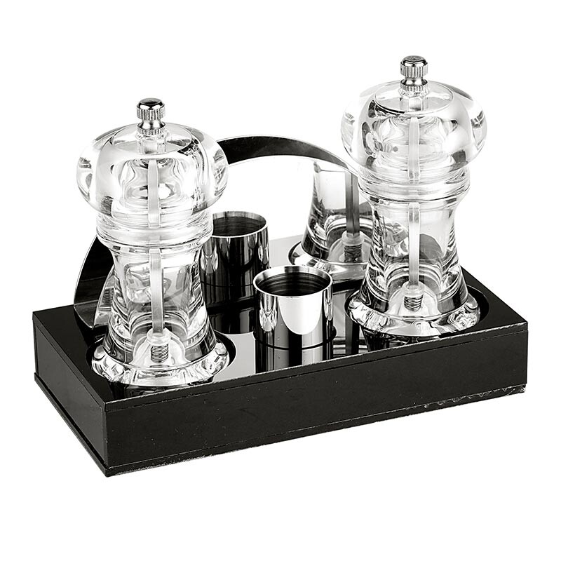 Biradlı GRV-197 Akrilik Menaj Seti, 4'lü, 18.5x9.5x3 cm, Şeffaf - Biradlı