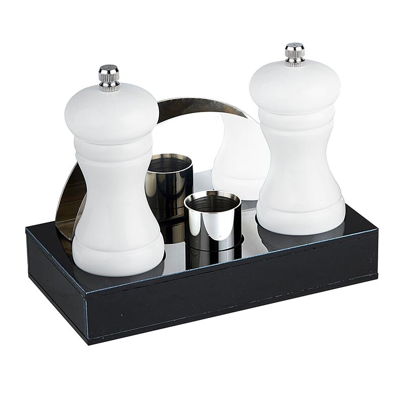 Biradlı GRV-199 Akrilik Menaj Seti, 4'lü, 18.5x9.5x3 cm, Beyaz - Biradlı