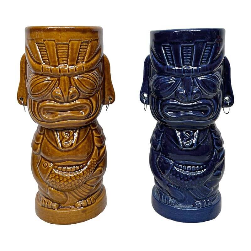 Biradlı GRV-20232 Seramik Tiki Kokteyl Bardağı, 6.5x17 cm, 350 cc - Biradlı