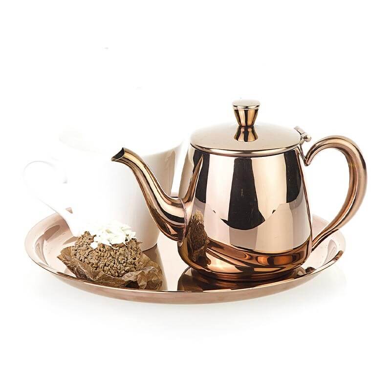 Biradlı GRV-238 Kahve ve Çay Takımı, Altın Renk - Biradlı