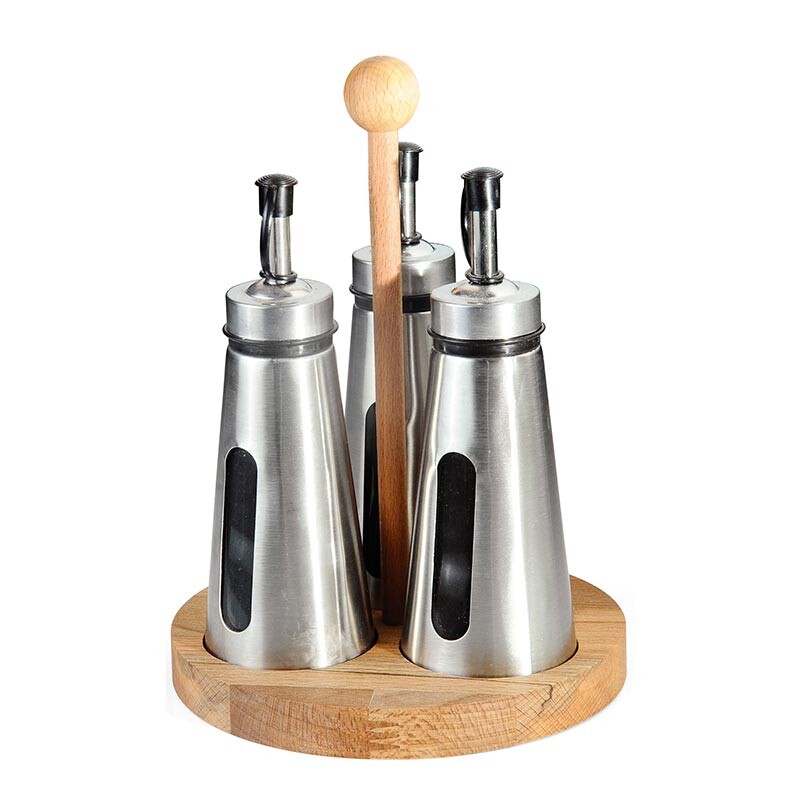 Biradlı GRV-2414 Ahşap Yağlık Standı, 3'lü, 150 cc - Biradlı