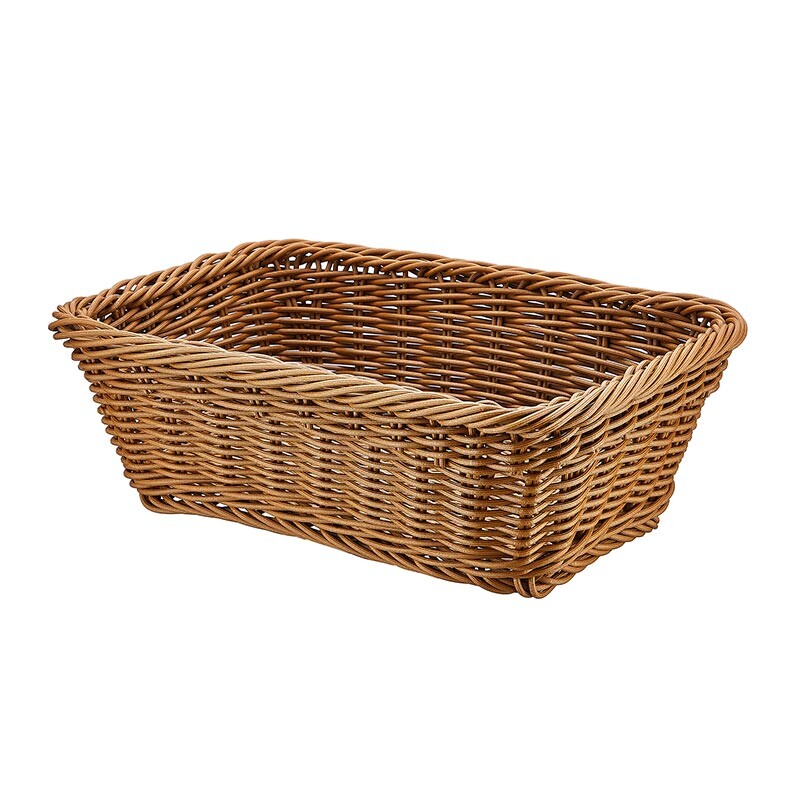 Biradlı GRV-2456 Dikdörtgen Plastik Ekmek Sepeti, 21x16x7 cm - Biradlı