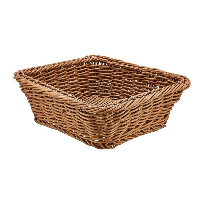 Biradlı GRV-2457 Kare Plastik Ekmek Sepeti, 19x19x7 cm - Biradlı