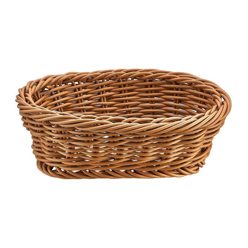 Biradlı GRV-2547 Mini Plastik Oval Ekmek Sepet, 18x12x6 cm - 1