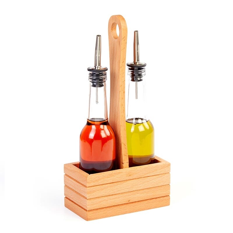 Biradlı GRV-285 Ahşap Standlı Oval Yağlık Takımı, 2'li, 250 cc - Biradlı