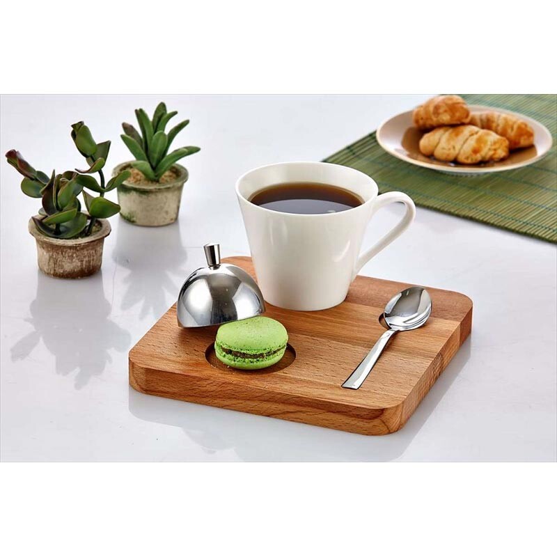 Biradlı GRV-303 Ahşap Kare Nescafe Seti, 17.5x17.5x2 cm - Biradlı