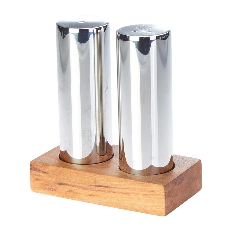 Biradlı GRV-319 Everest Yuvarlak Büyük Tuzluk Seti, 2'li, Parlak - Biradlı