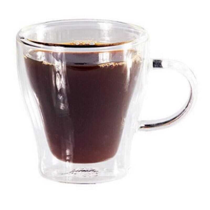 Biradlı GRV-334 Çift Çidarlı Kulplu Espresso Bardağı, 80 ml - Biradlı