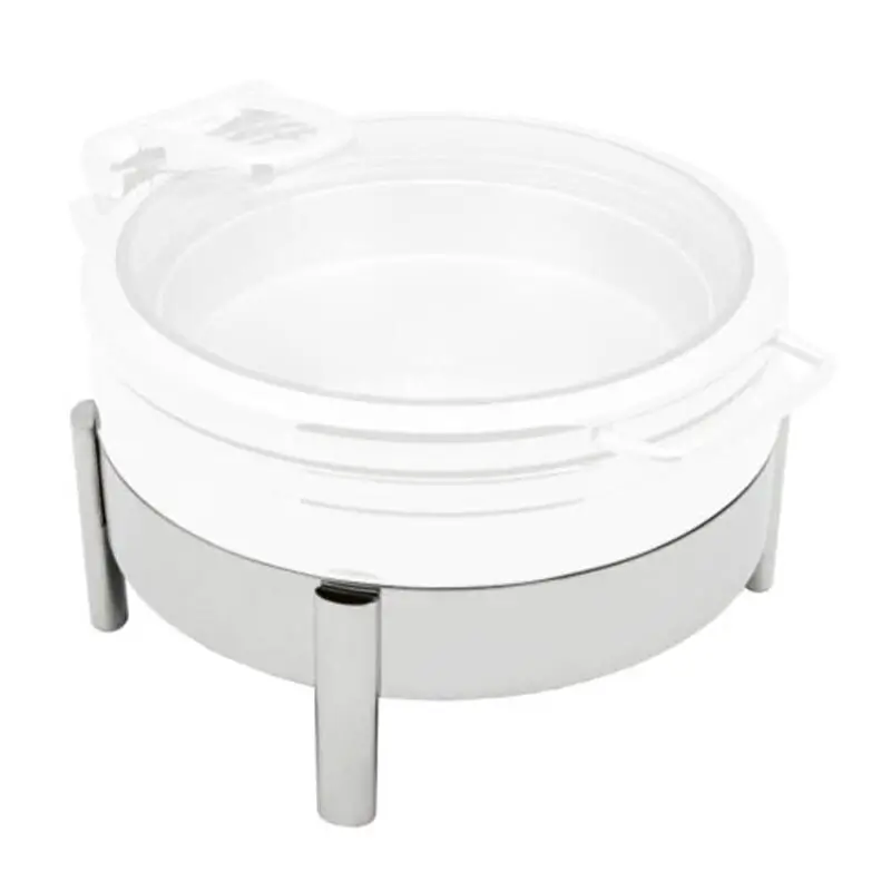 Biradlı GRV-5025 Lux Yuvarlak Chafing Dish Ayaklı Stand, Paslanmaz Çelik - Biradlı (1)