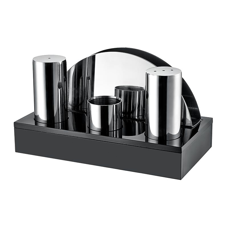 Biradlı GRV-52 Pleksi Standlı Tuzluk Peçetelik Takımı, 4'lü - Biradlı