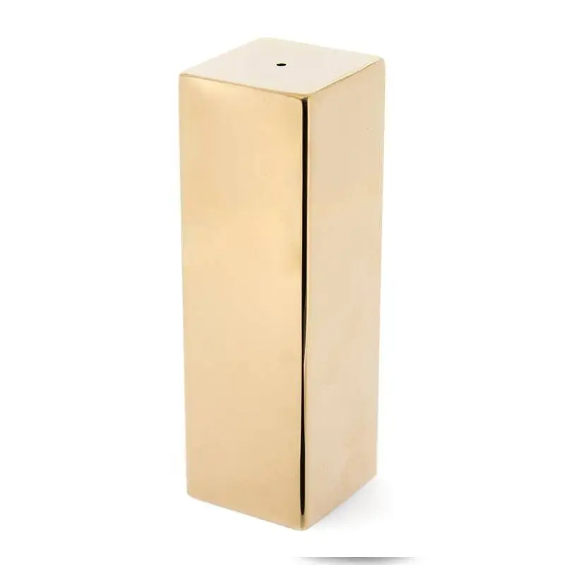 Biradlı GRV-58 Tekli Kare Biberlik, 3x8 cm, Altın Renk - 1
