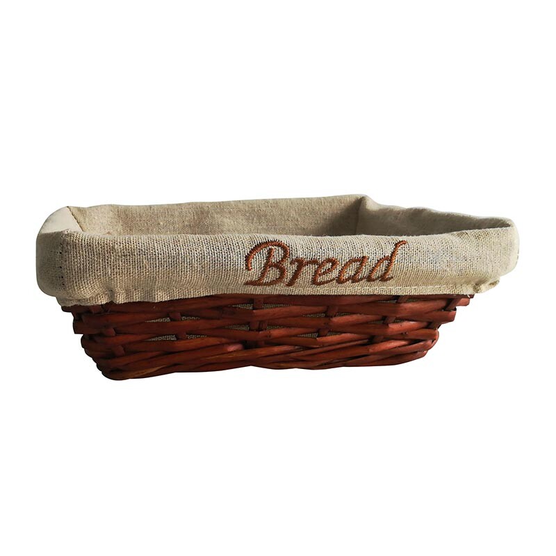 Biradlı GRV-904 Bezli Dikdörtgen Ekmek Sepeti, 22x16x7 cm - Biradlı