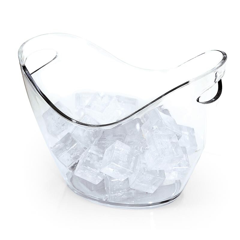 Biradlı GRV-S106 Akrilik Şişe Kovası, 27x27x20 cm, Şeffaf - Biradlı