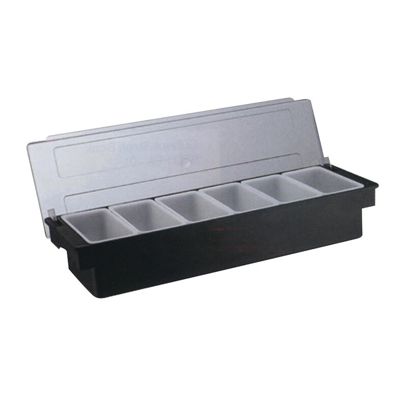 Biradlı H-10314 Kapaklı Polikarbon Bar Konteyner, 6'lı, 50x16x9 cm - Biradlı