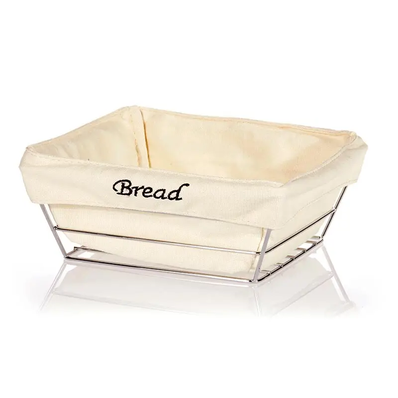 Biradlı HW-180B Kare Bezli Ekmek Sepeti, 22x22 cm - Biradlı (1)