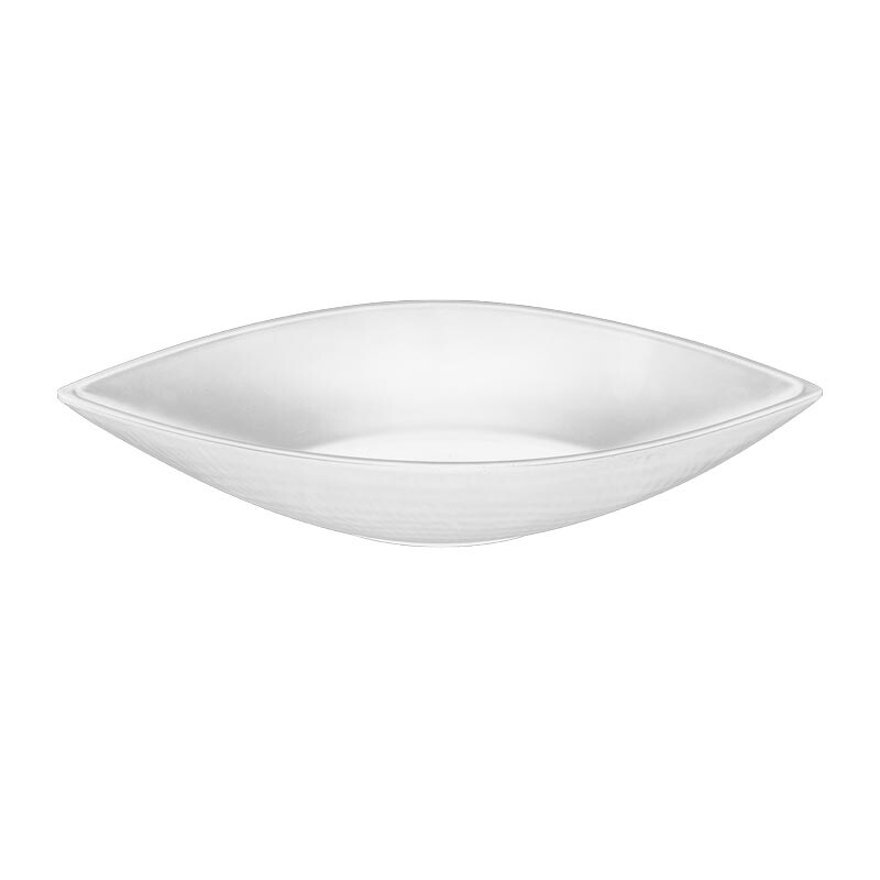 Biradlı K-09 Melamin Oval Sunum Tabağı, 35x13x7 cm, Beyaz - Biradlı