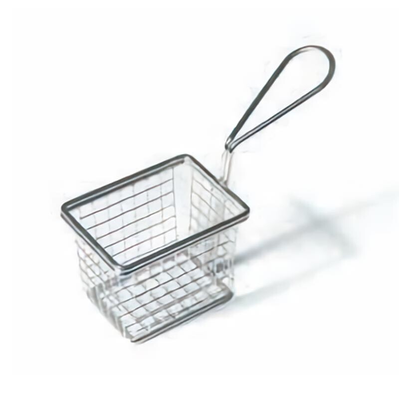 Biradlı YQ-03 Kare Patates Sunum Sepeti, 10x7.5x7.5 cm - Biradlı